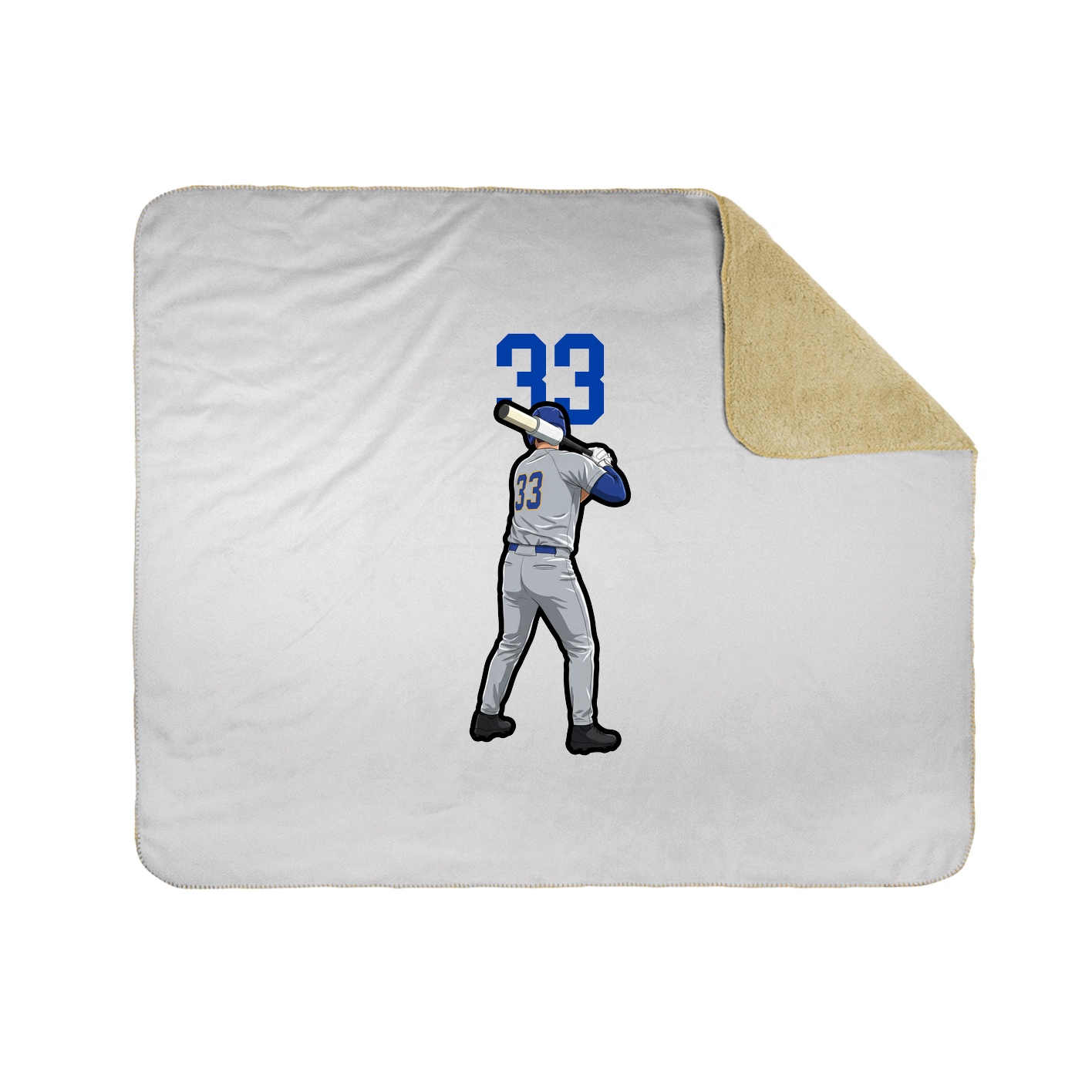 Throw Blanket — Number Top in White