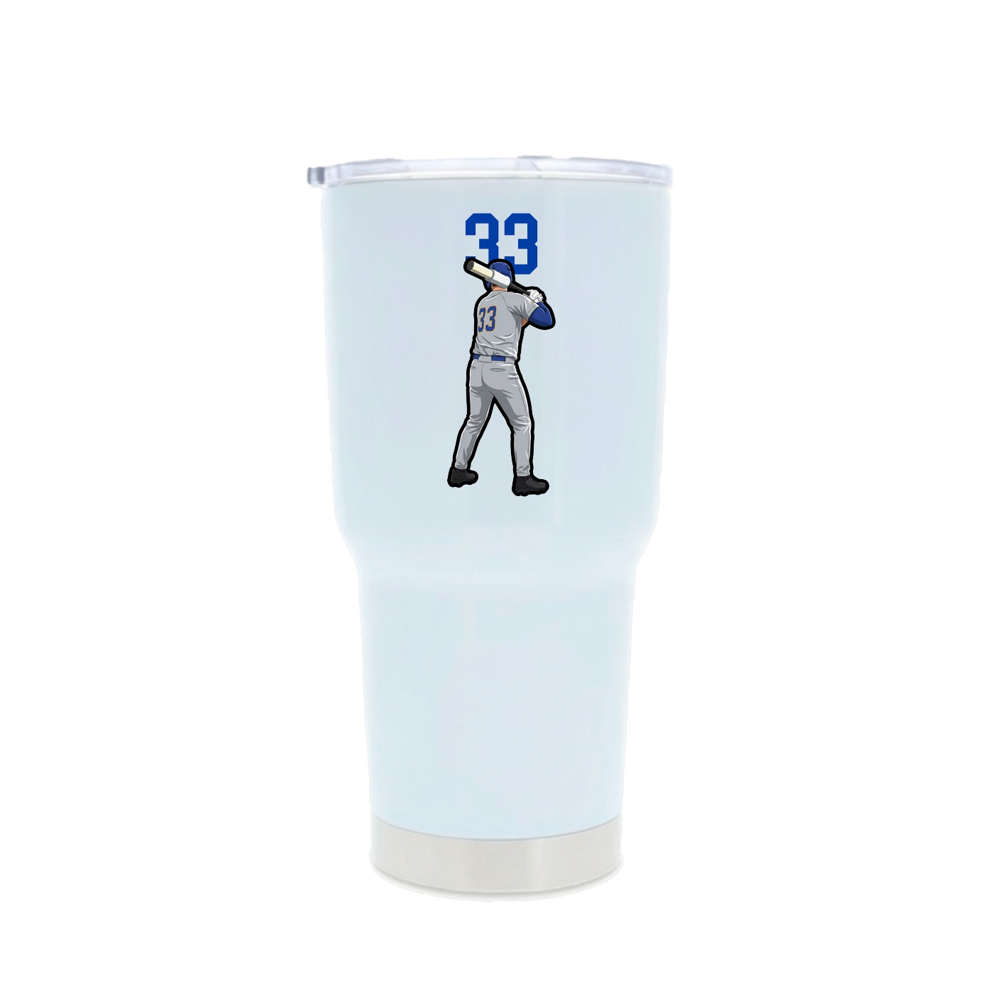 30oz Stainless Steel Tumbler — Number Top in White