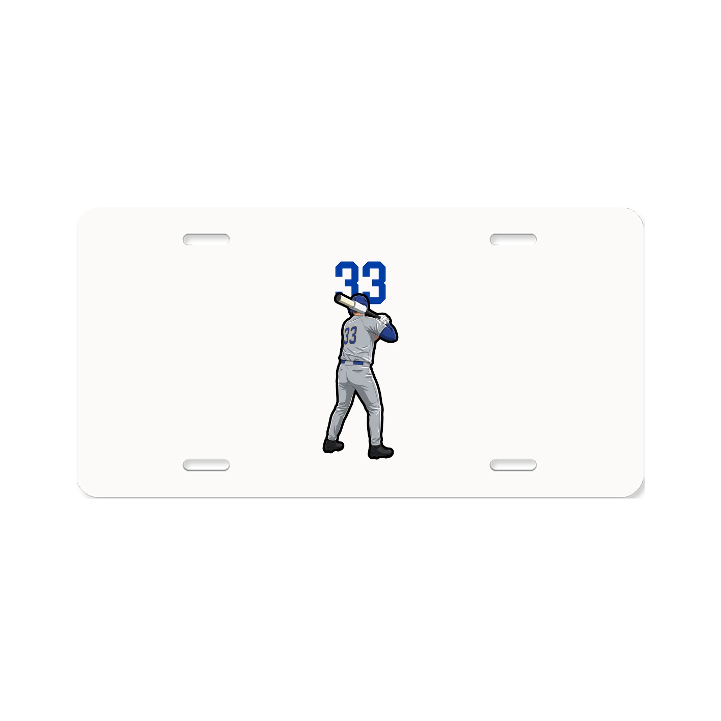 License Plate — Number Top in Classic