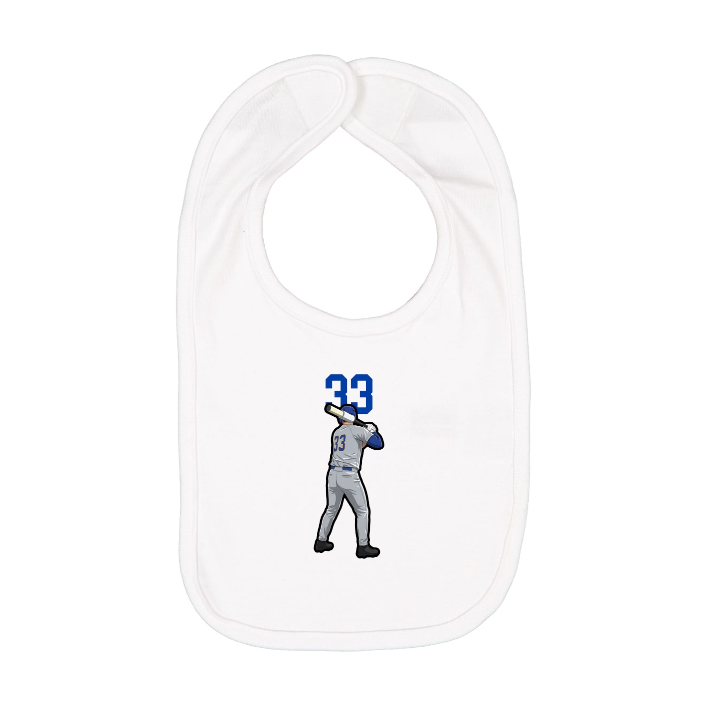 Infant Bib — Number Top in White
