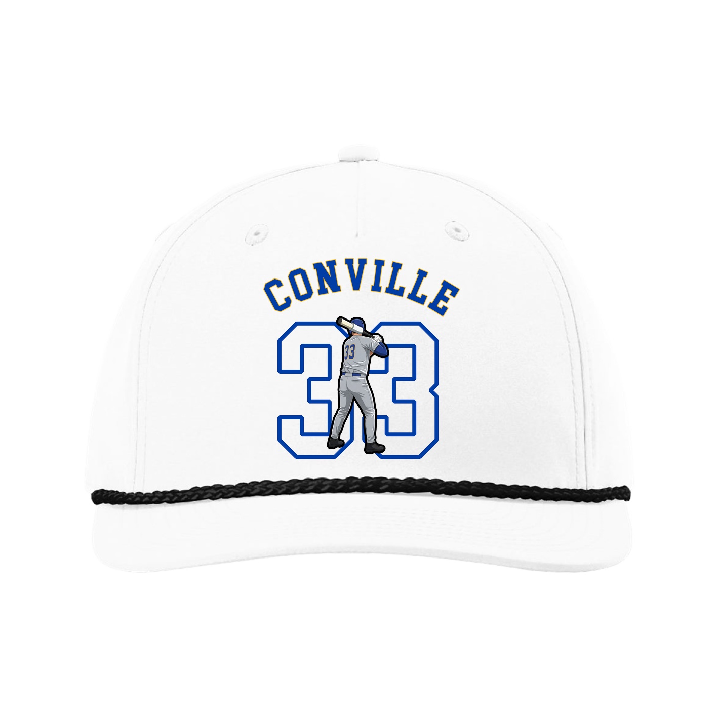 Five-Panel Classic Rope Cap — Shirsey Arch in White