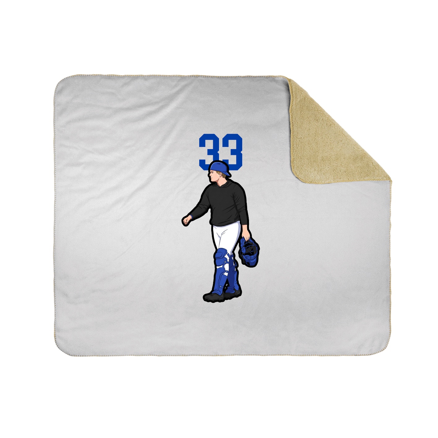 Throw Blanket — Number Top in White