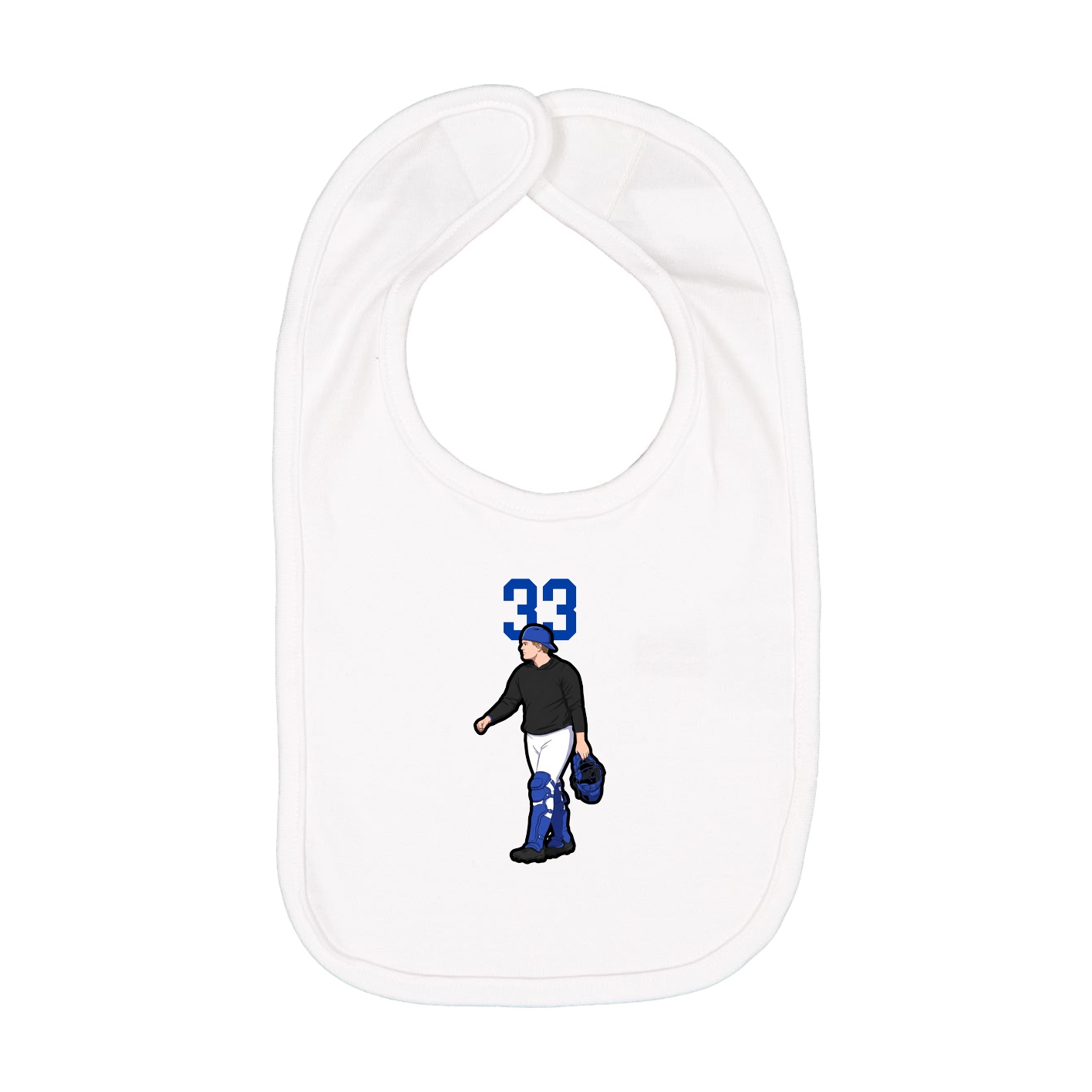 Infant Bib — Number Top in White