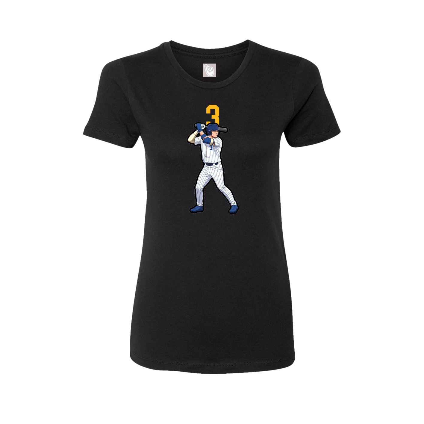 Womens Tee — Number Top in Black