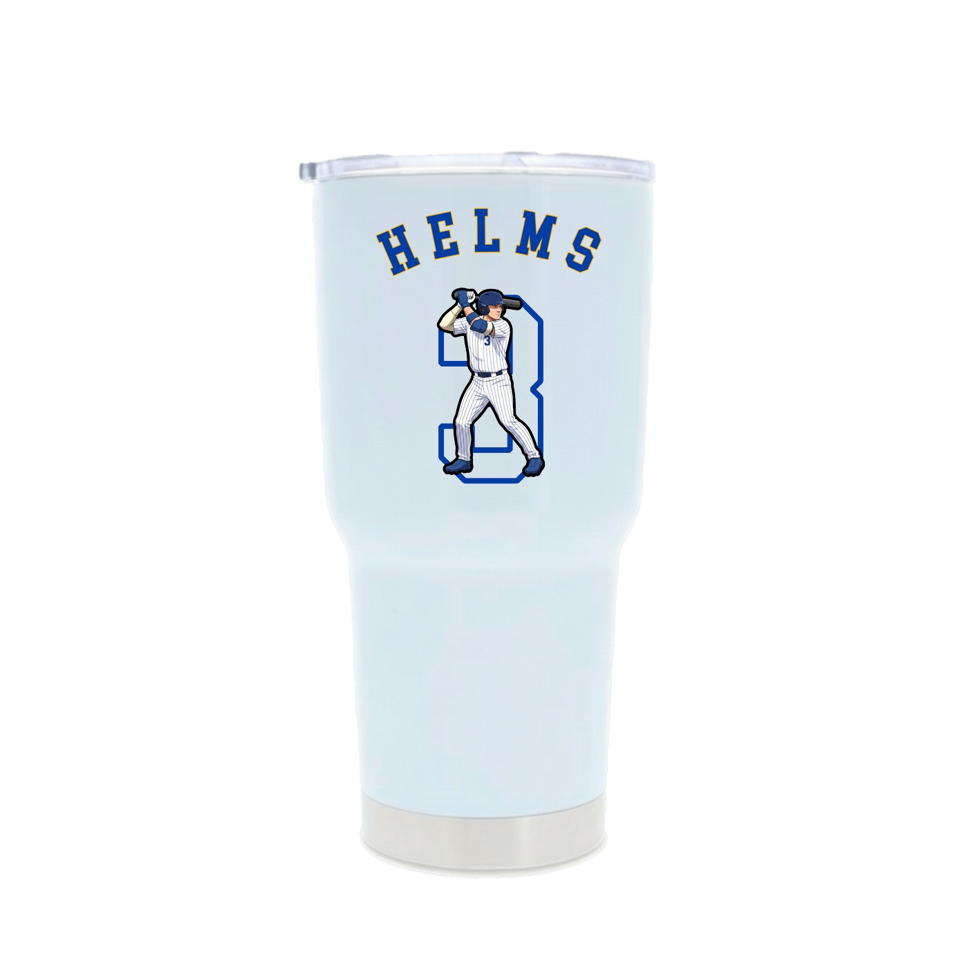 30oz Stainless Steel Tumbler — Shirsey Arch in White