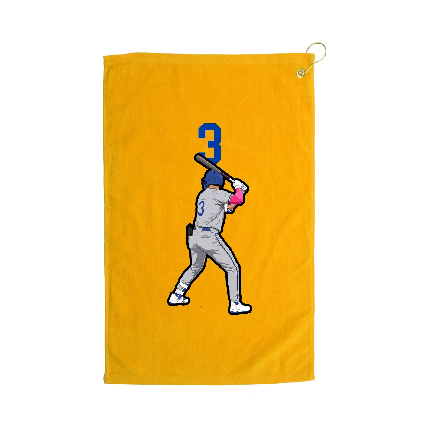 Golf Towel — Number Top in Gold