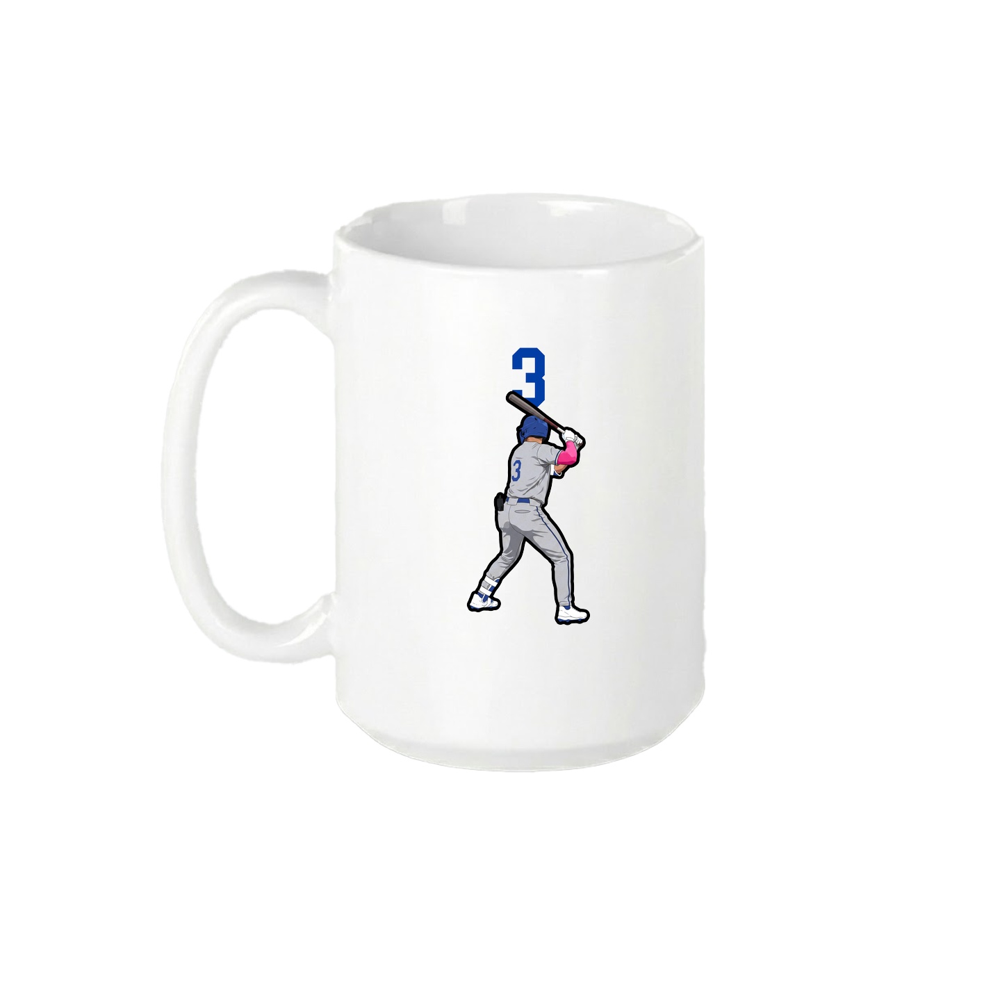 15oz Coffee Mug — Number Top in White