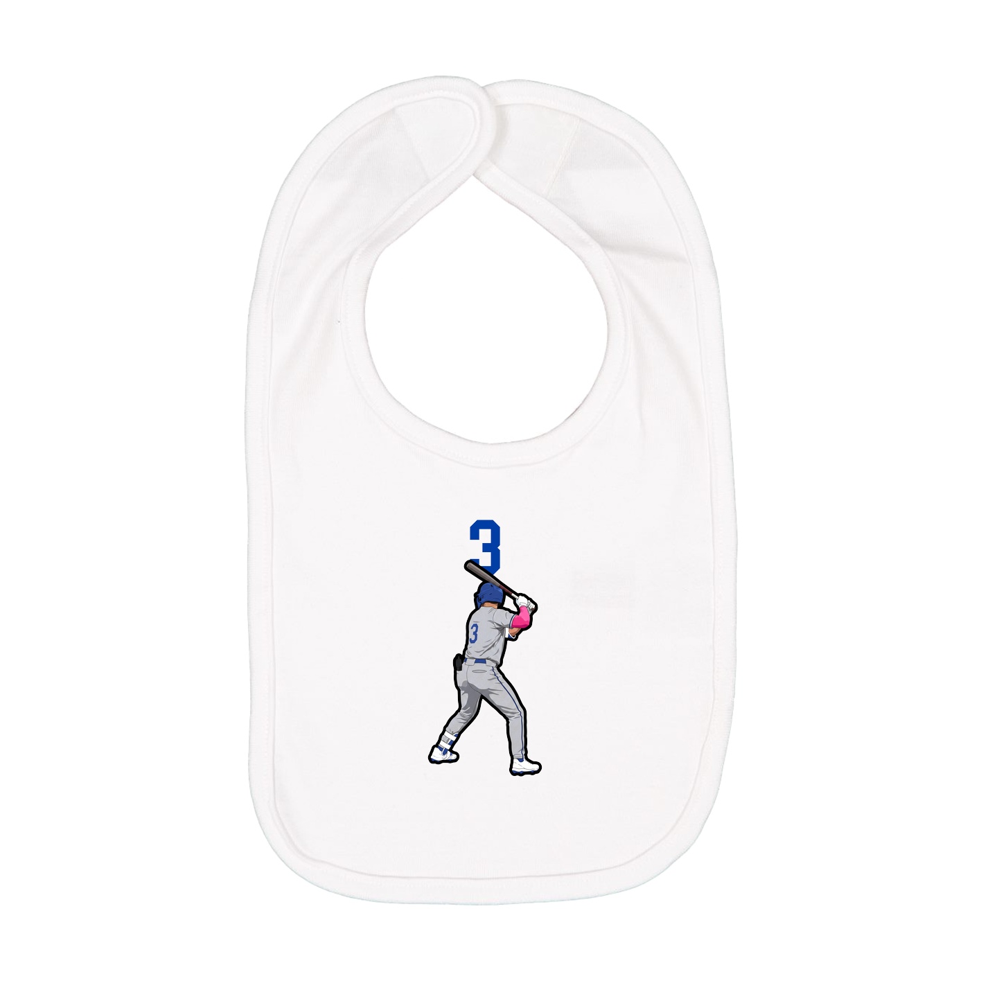 Infant Bib — Number Top in White