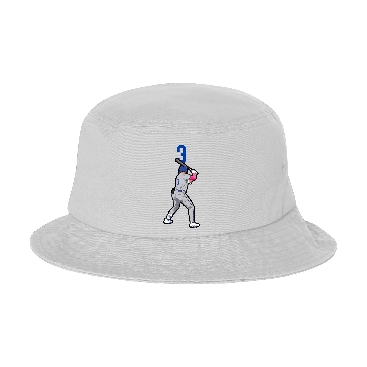 Bucket Cap — Number Top in White