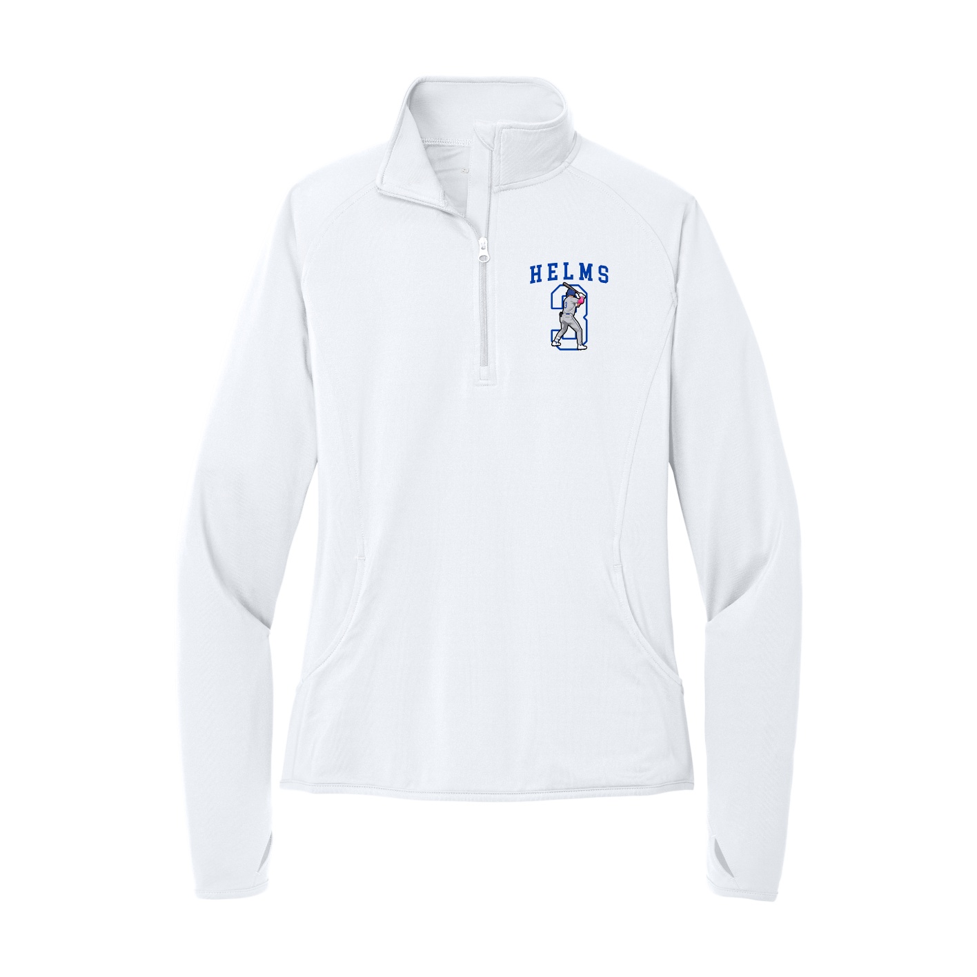 Women's Q-Zip Pullover — Shirsey in White
