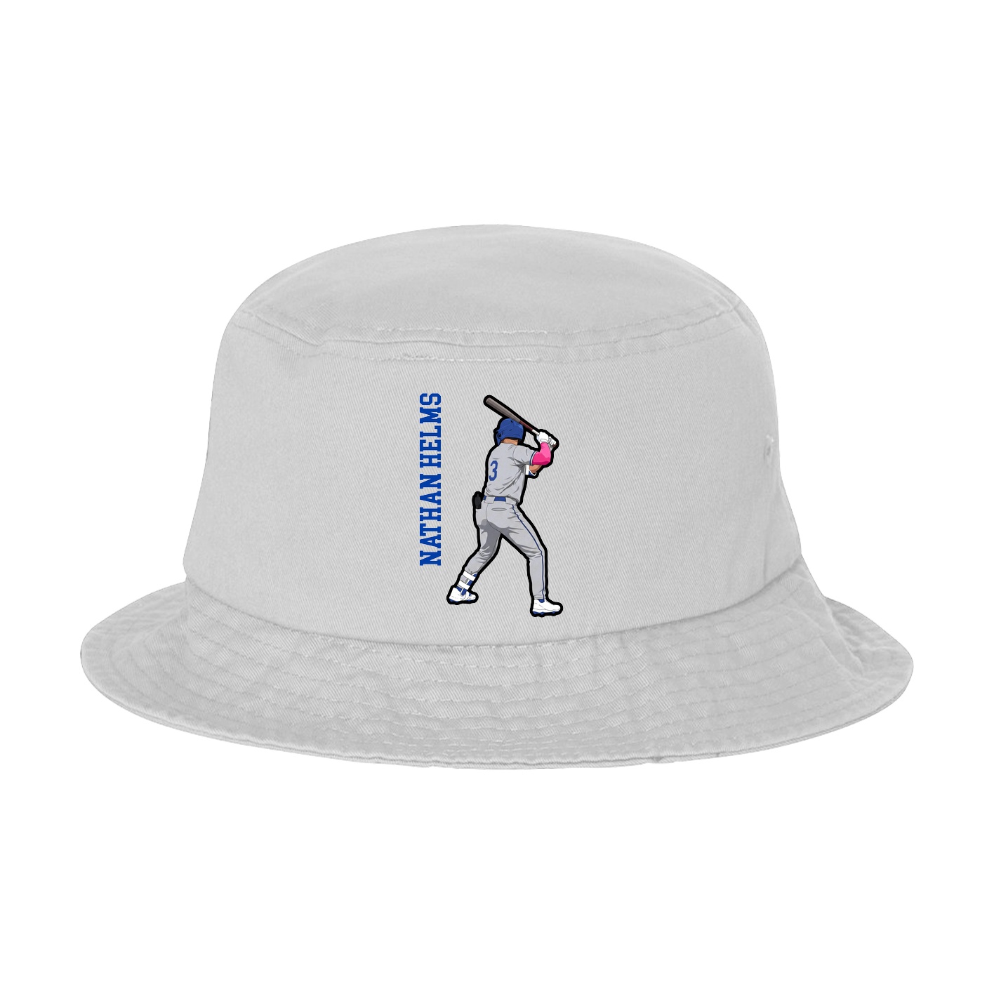 Bucket Cap — Name Vertical in White