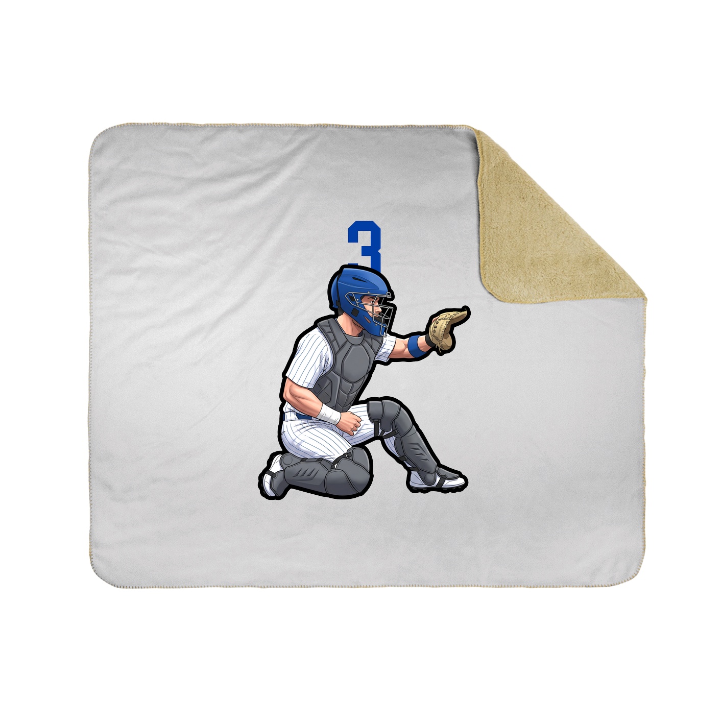Throw Blanket — Number Top in White