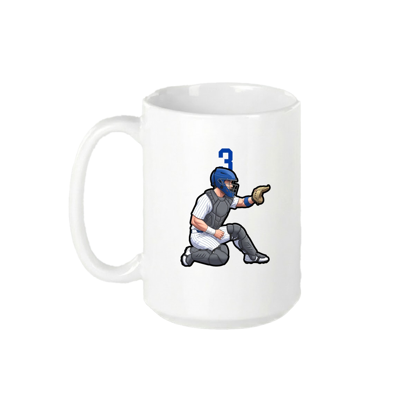 15oz Coffee Mug — Number Top in White