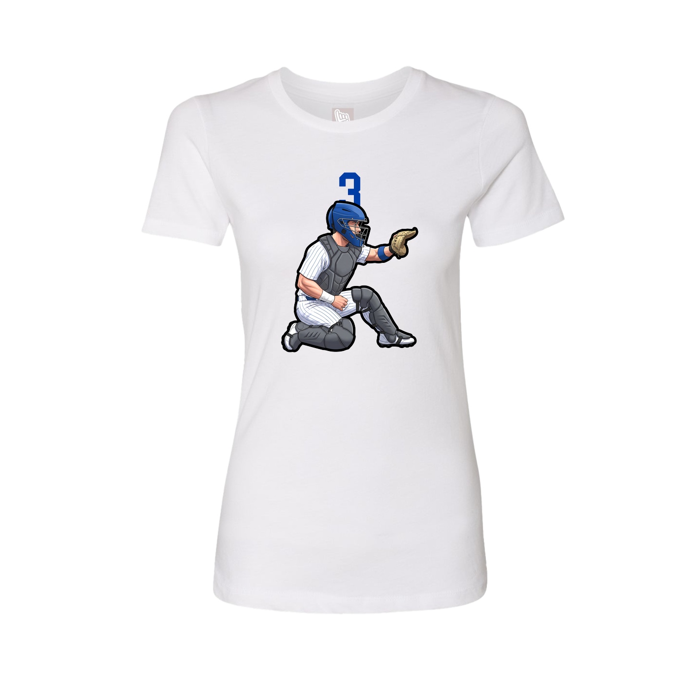 Womens Tee — Number Top in White