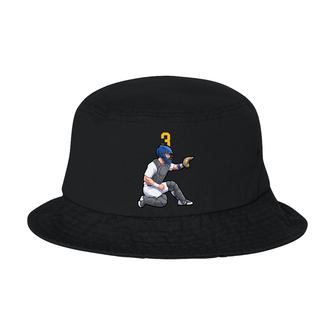Bucket Cap — Number Top in Black