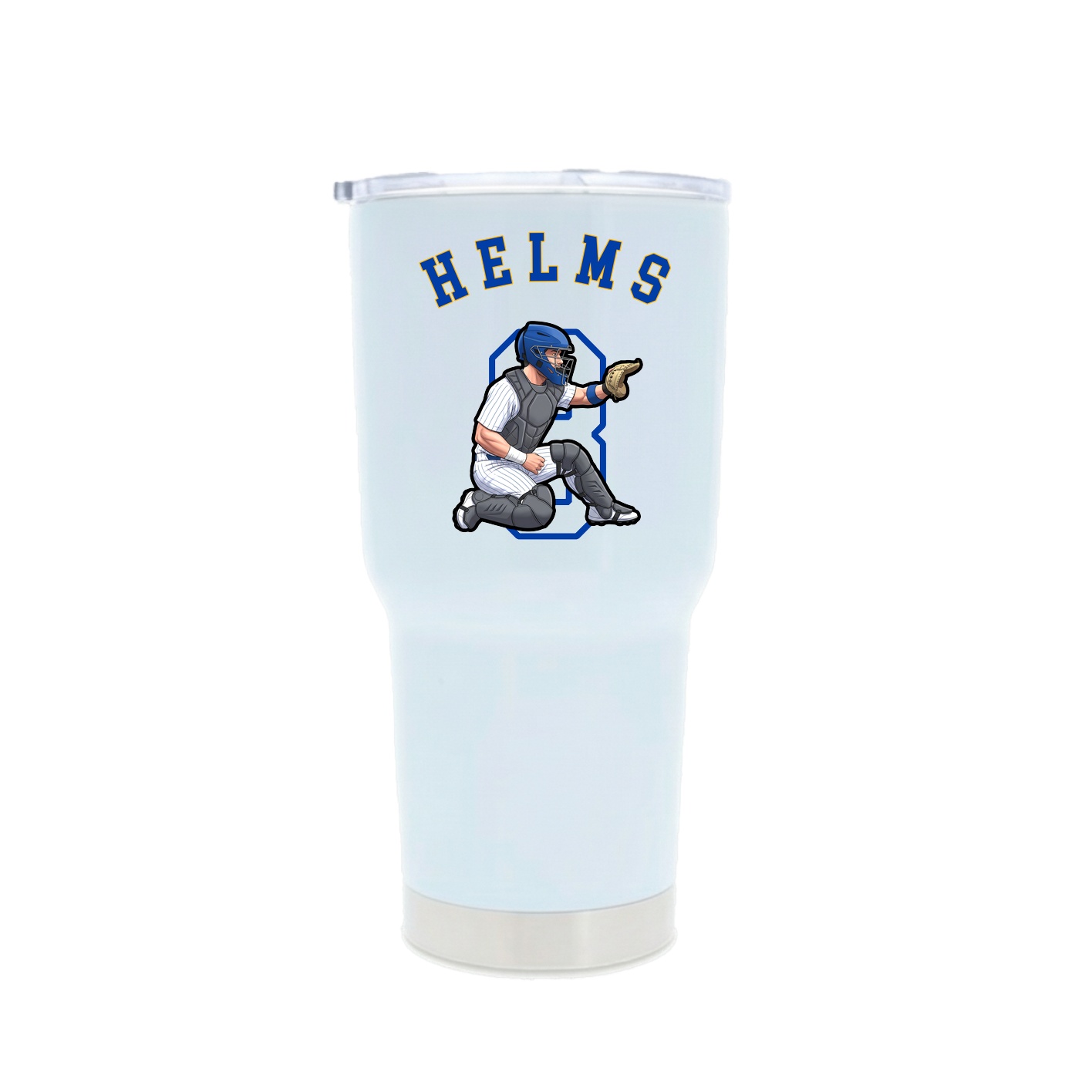 30oz Stainless Steel Tumbler — Shirsey Arch in White