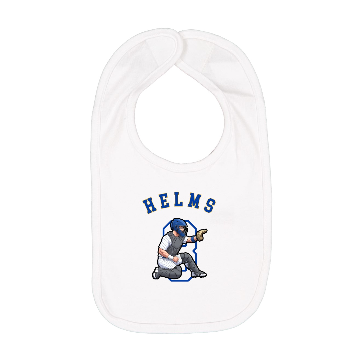 Infant Bib — Shirsey Arch in White