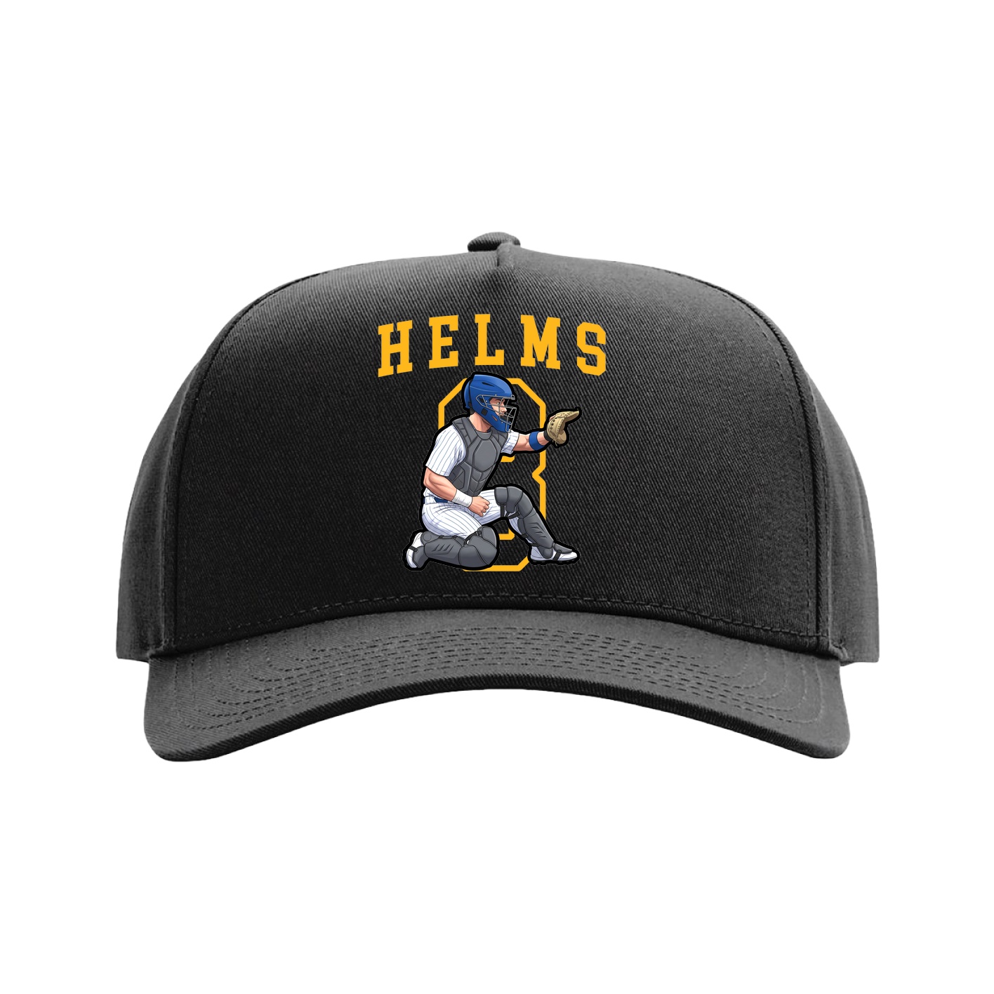 Full Fabric Five-Panel Champ Cap — Shirsey in Black