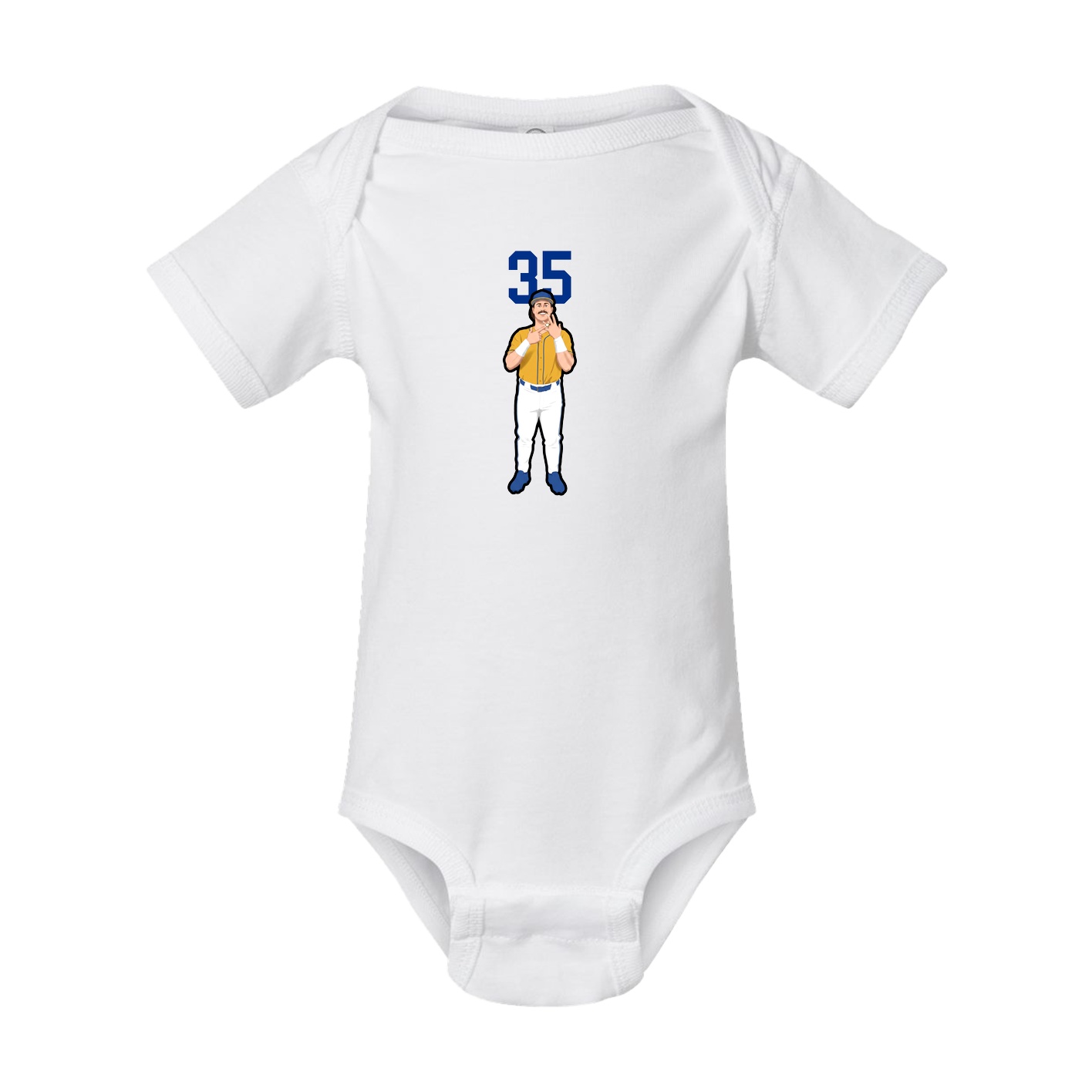 Baby Onesie — Number Top in White
