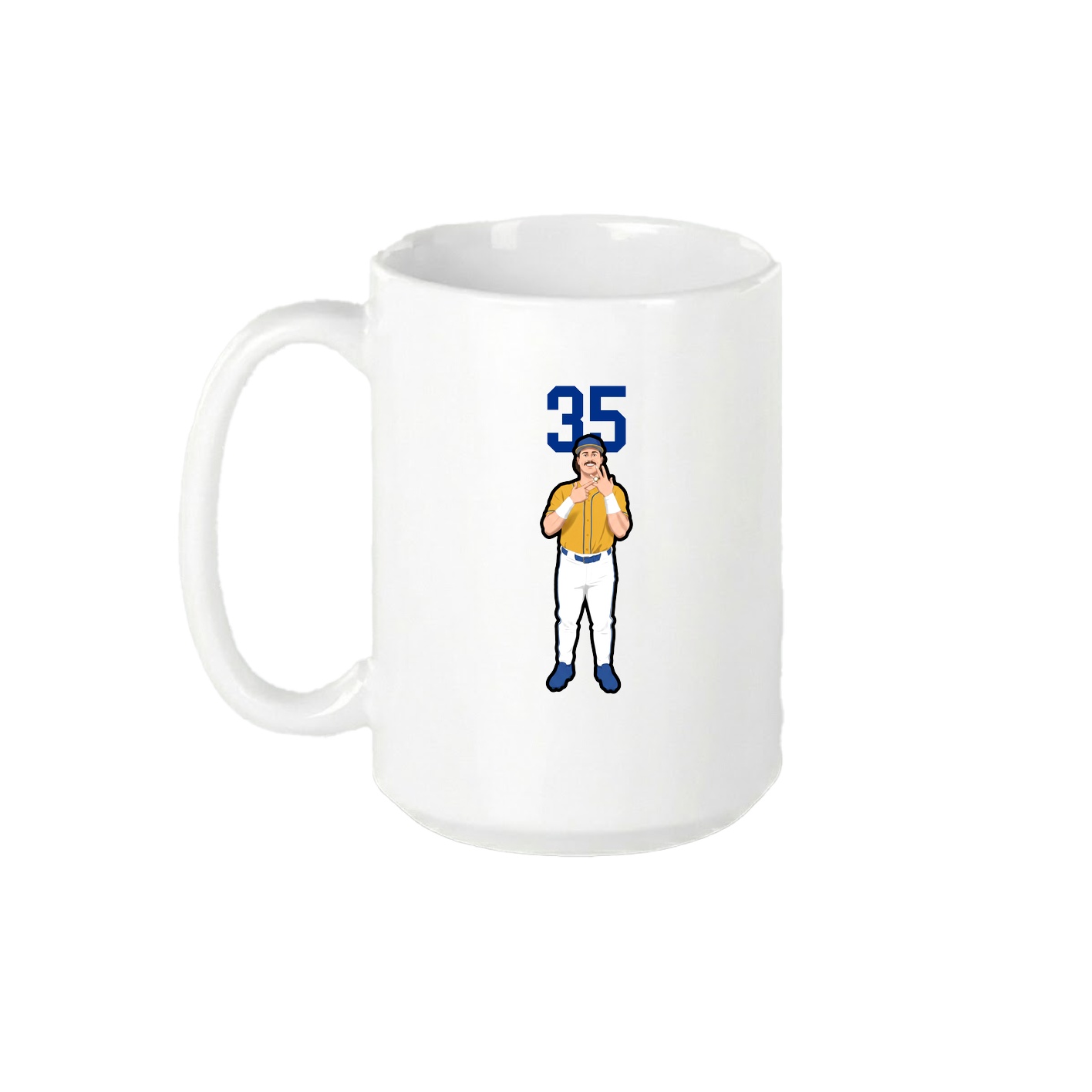 15oz Coffee Mug — Number Top in White