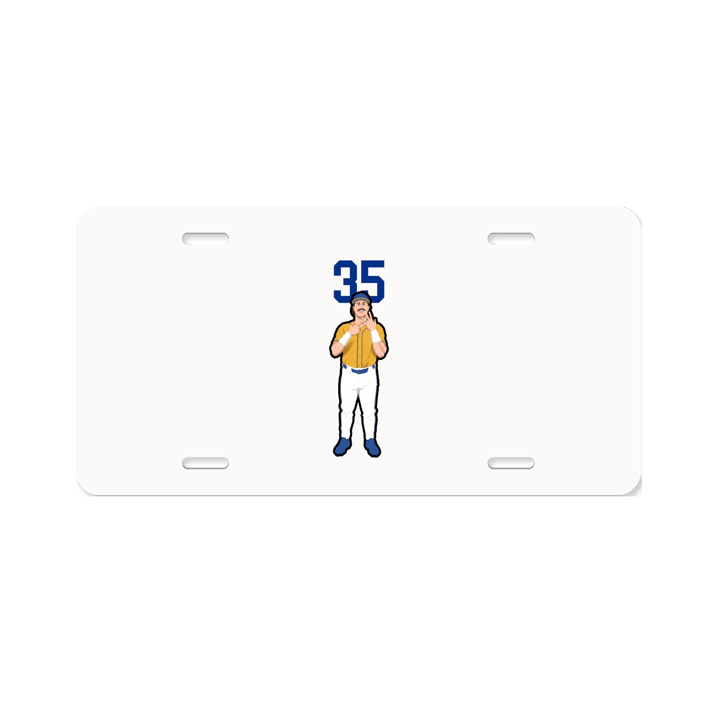 License Plate — Number Top in Classic