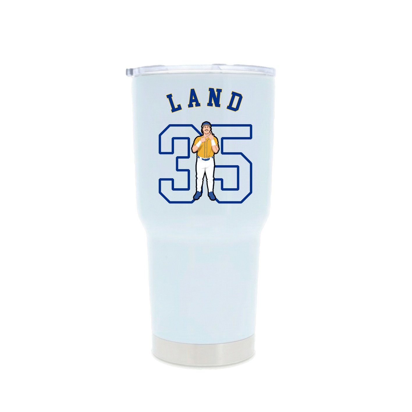 30oz Stainless Steel Tumbler — Shirsey Arch in White