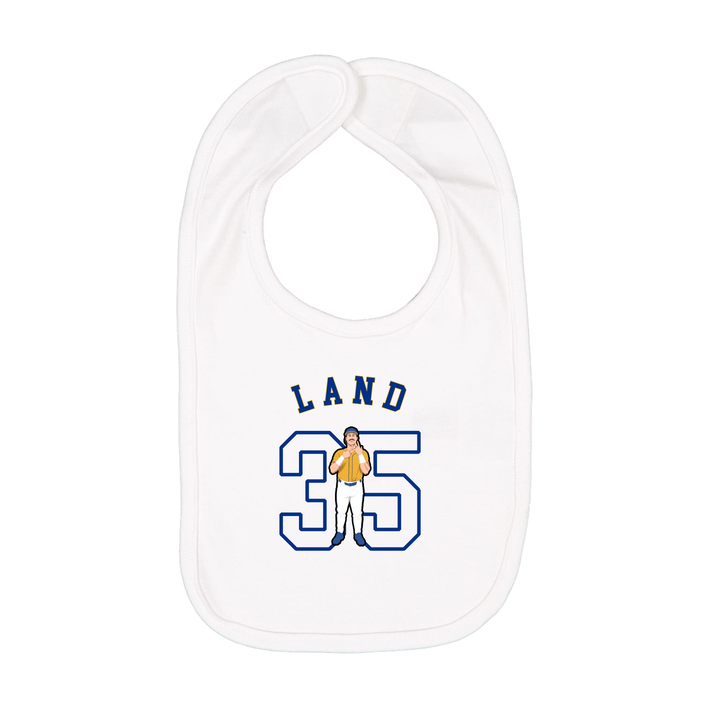 Infant Bib — Shirsey Arch in White