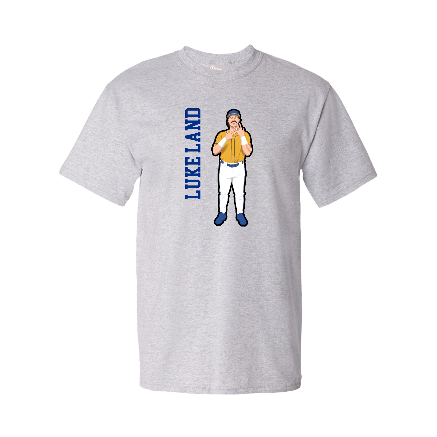 Youth Tee — Name Vertical in Grey