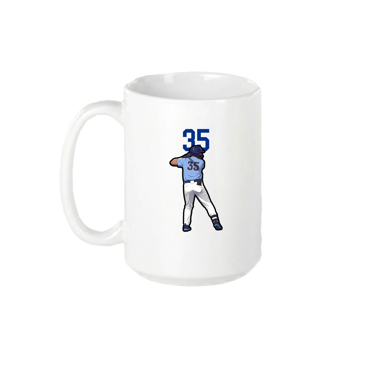 15oz Coffee Mug — Number Top in White