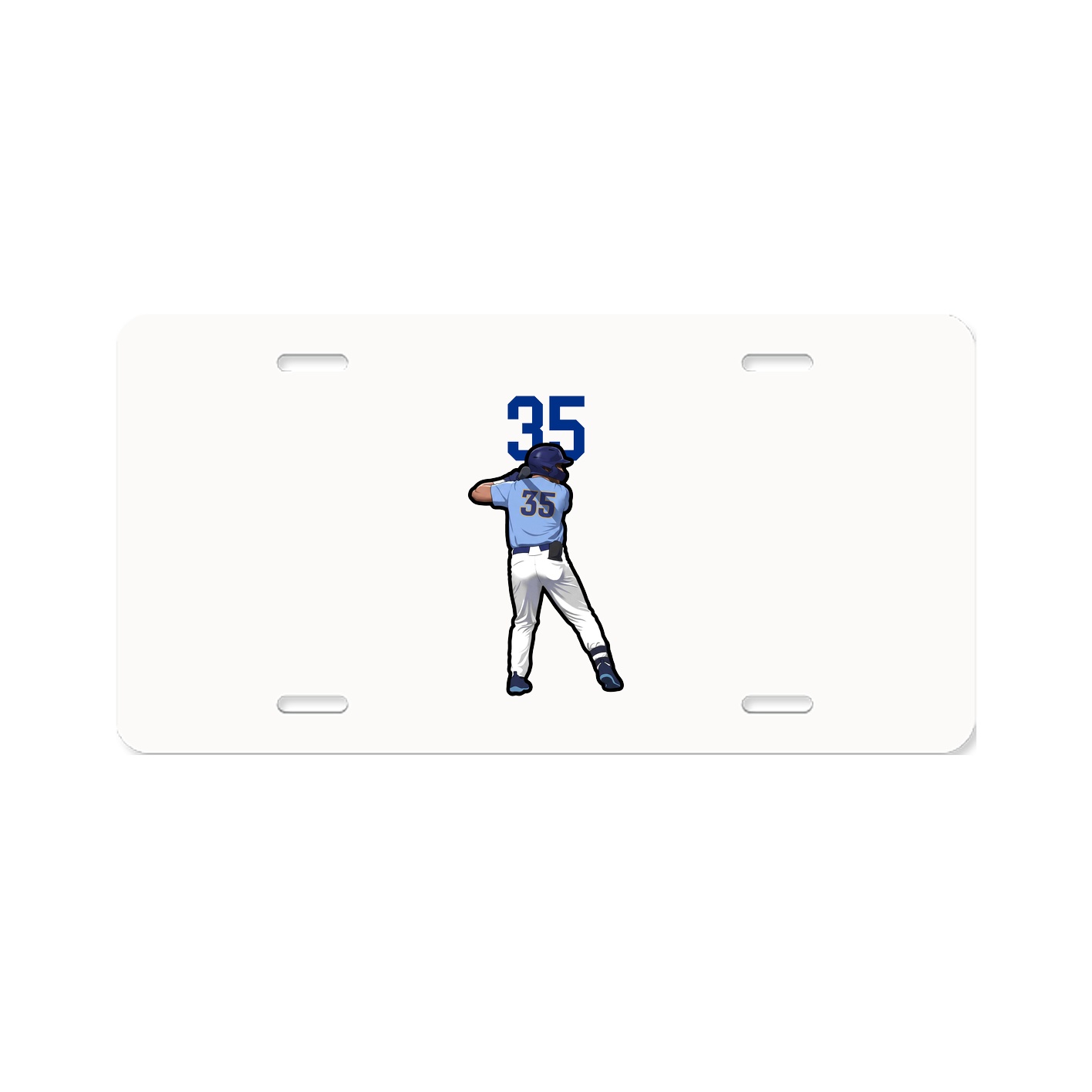 License Plate — Number Top in Classic