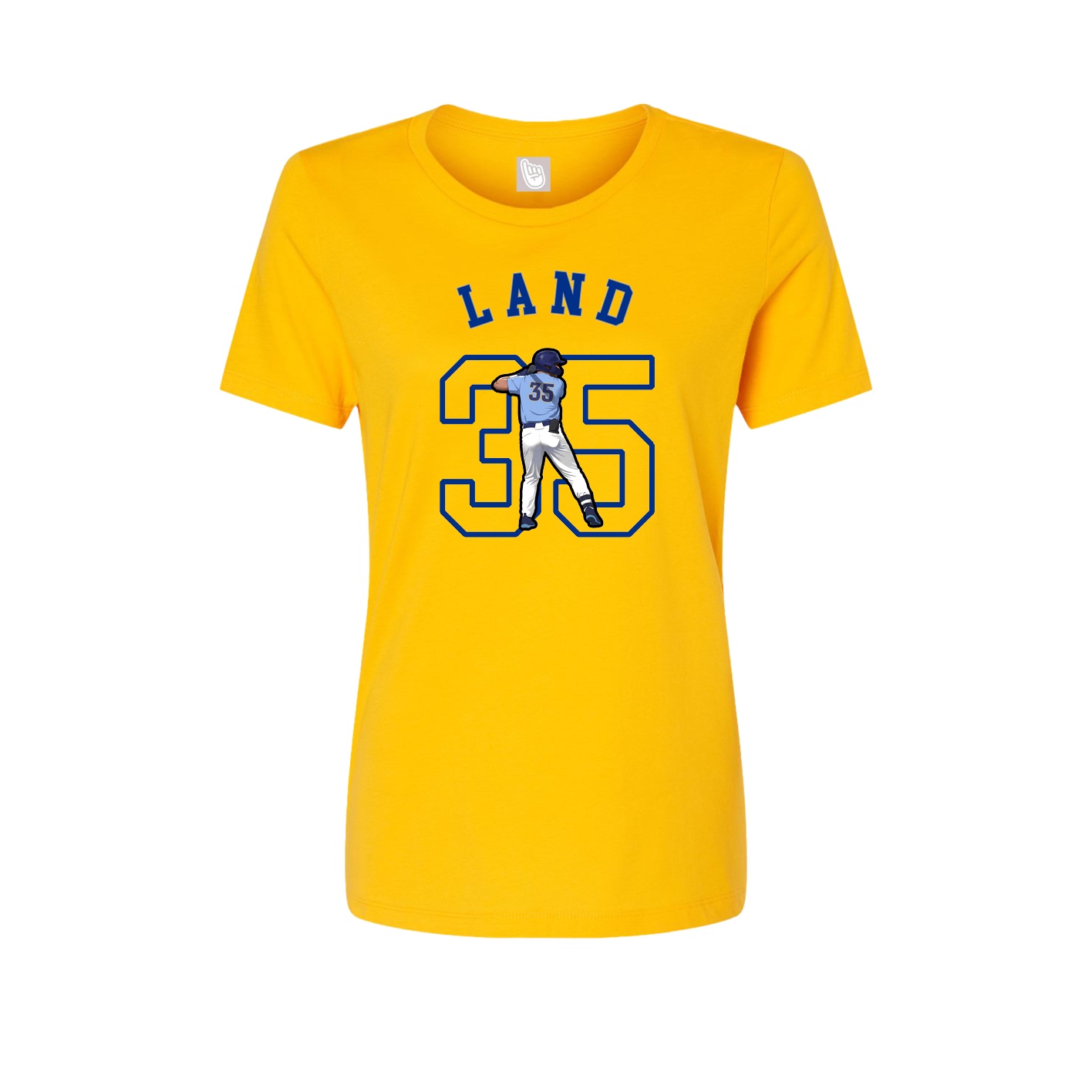Fitted Women's Tee — Shirsey Arch in Gold