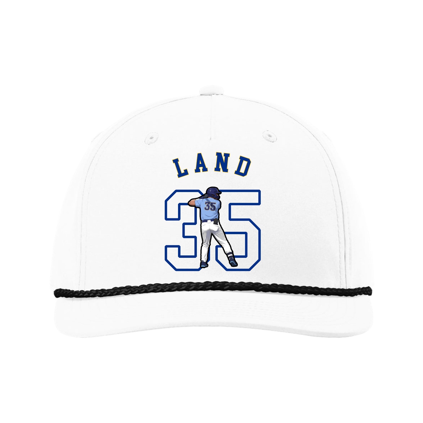 Five-Panel Classic Rope Cap — Shirsey Arch in White
