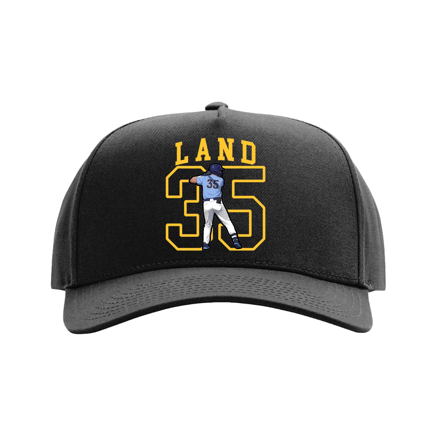 Full Fabric Five-Panel Champ Cap — Shirsey in Black