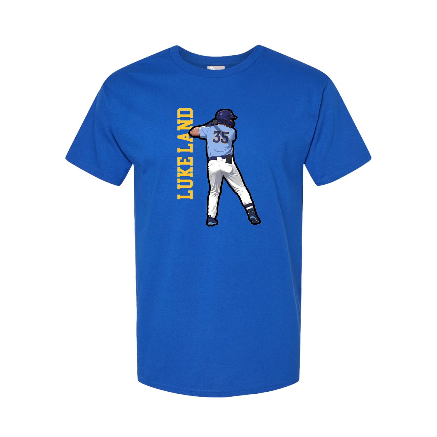Tee — Name Vertical in Royal