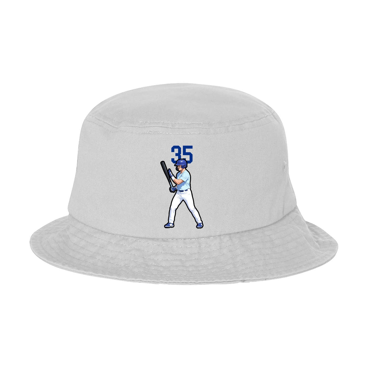 Bucket Cap — Number Top in White