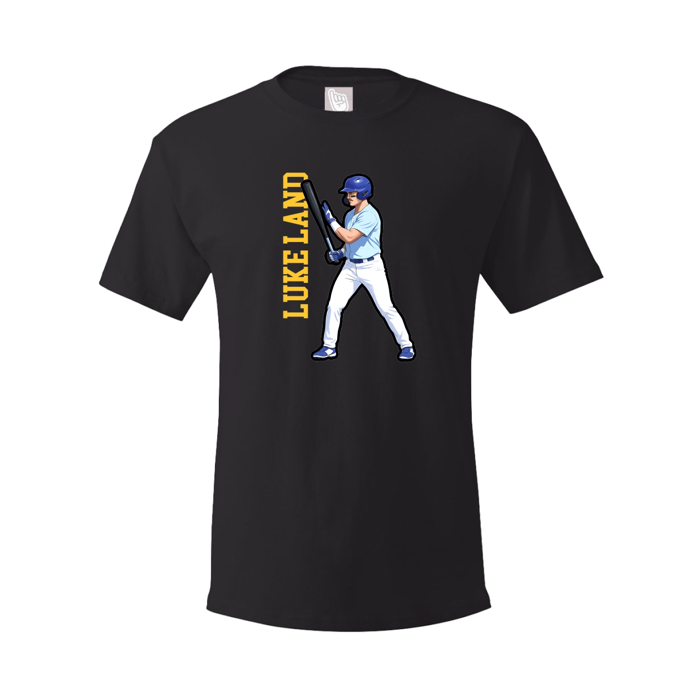 Youth Tee — Name Vertical in Black