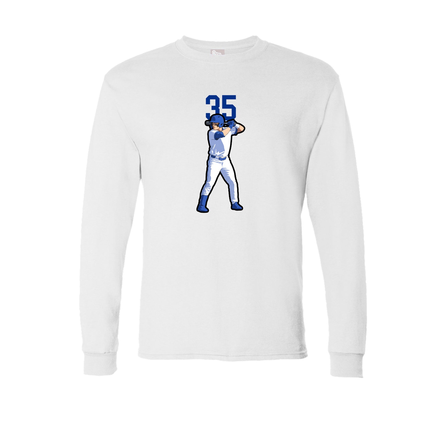 Long Sleeve Tee — Number Top in White