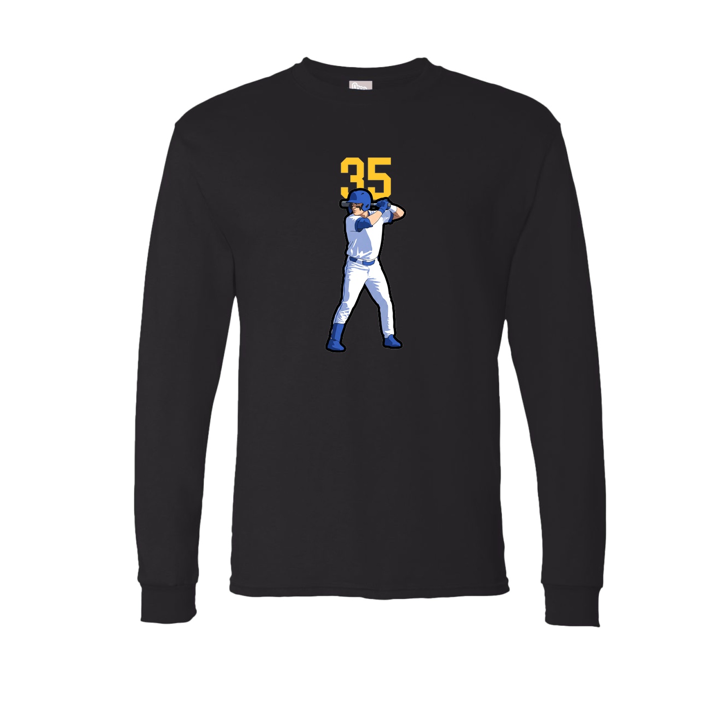 Long Sleeve Tee — Number Top in Black