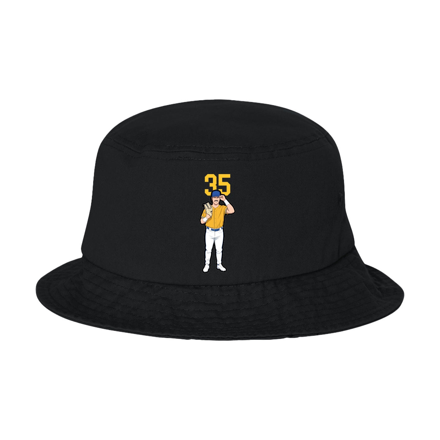Bucket Cap — Number Top in Black