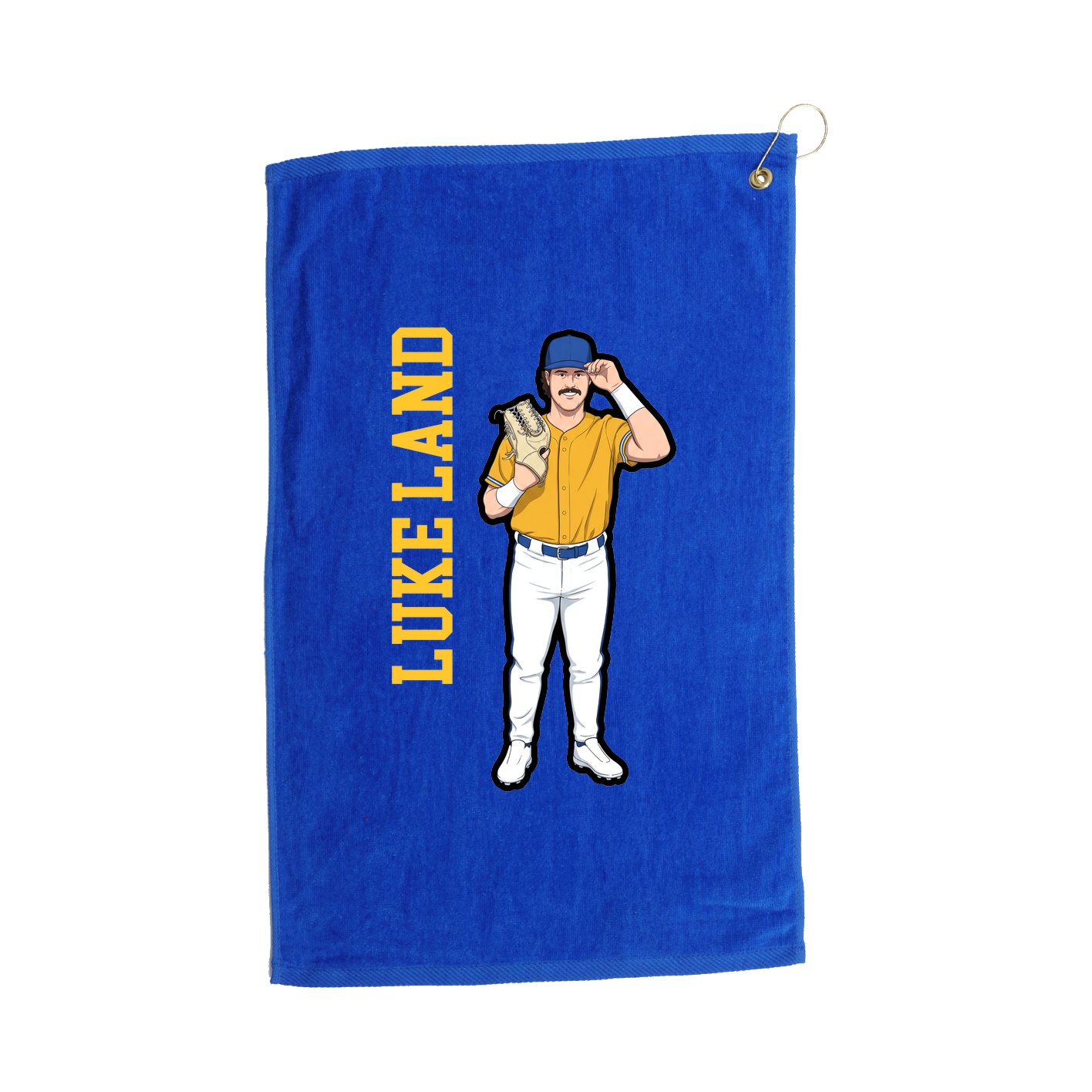 Golf Towel — Name Vertical in Royal