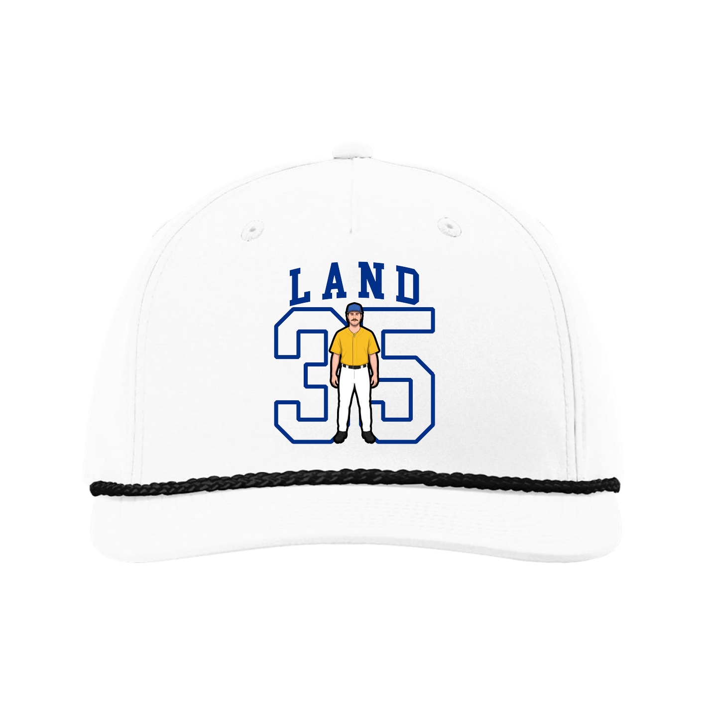 Five-Panel Classic Rope Cap — Shirsey in White