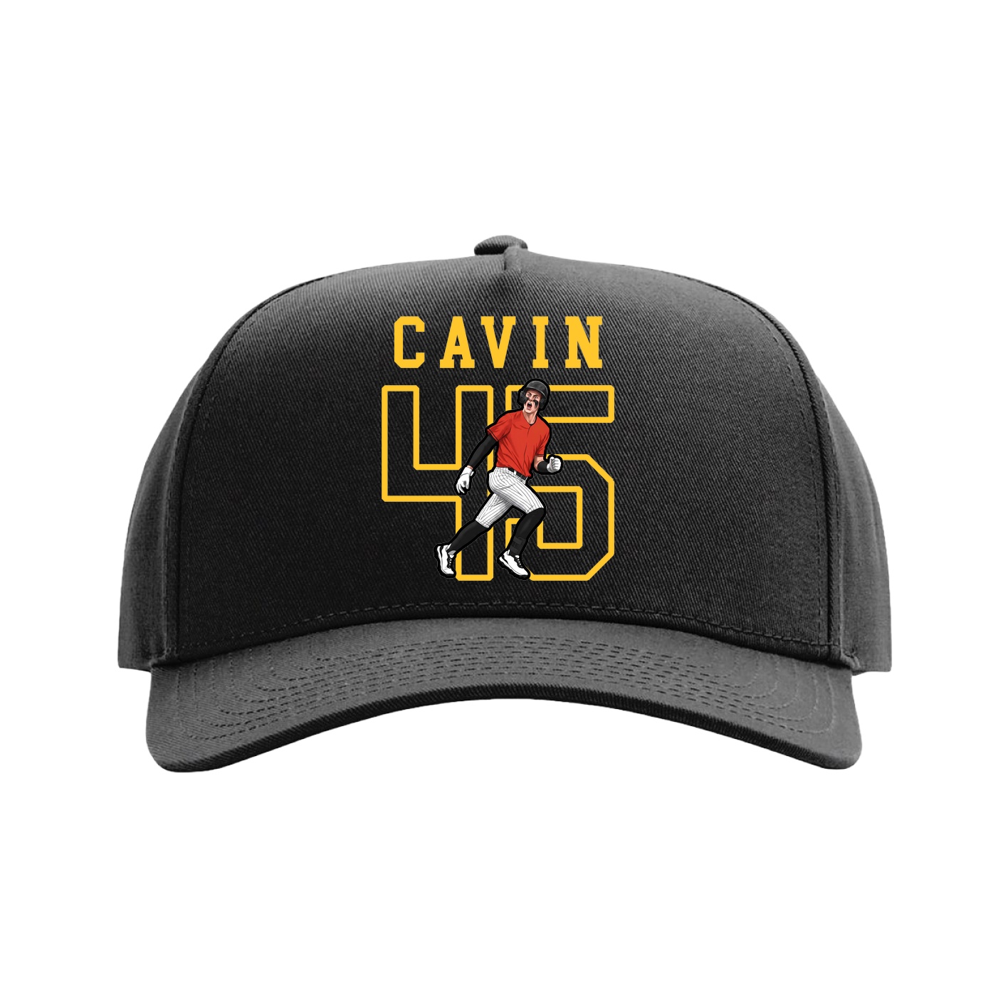 Full Fabric Five-Panel Champ Cap — Shirsey in Black