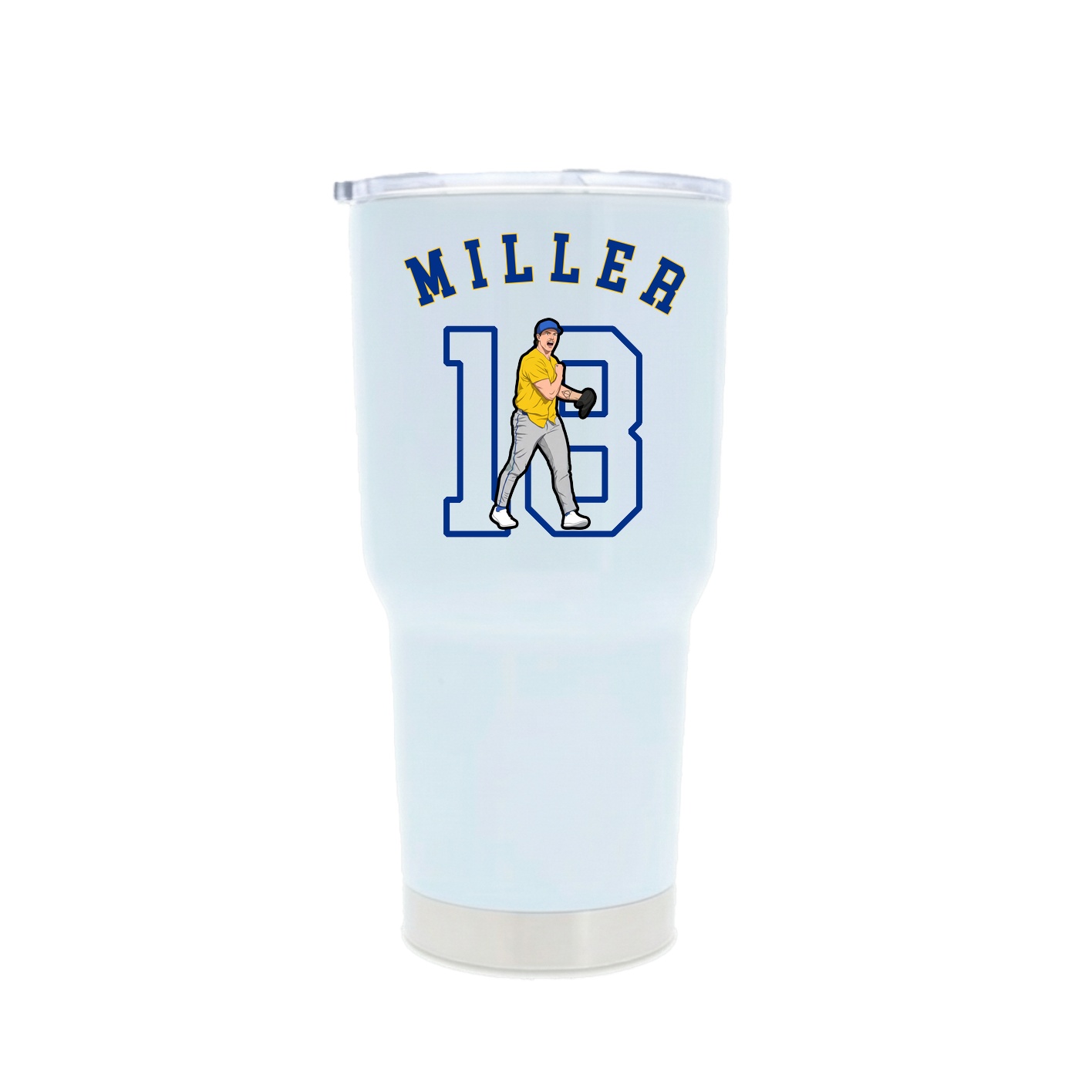 30oz Stainless Steel Tumbler — Shirsey Arch in White