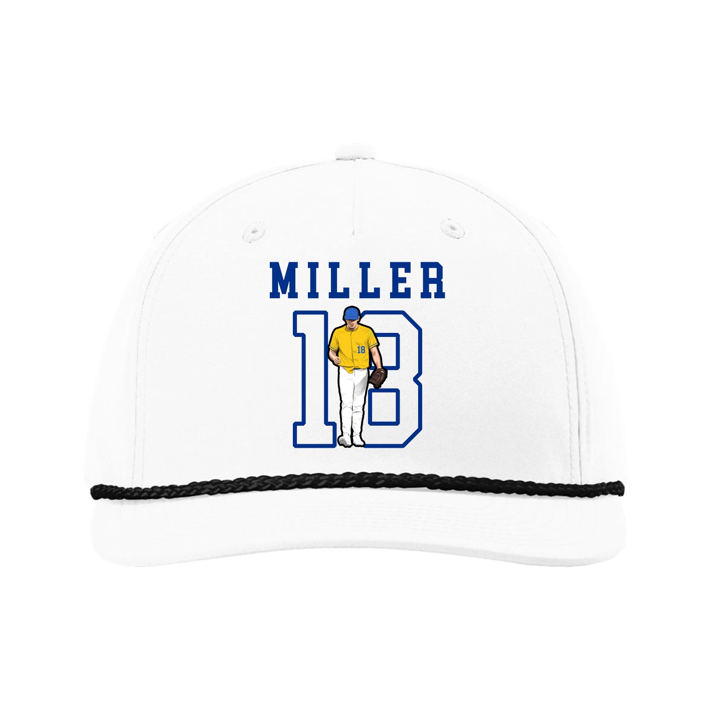Five-Panel Classic Rope Cap — Shirsey in White