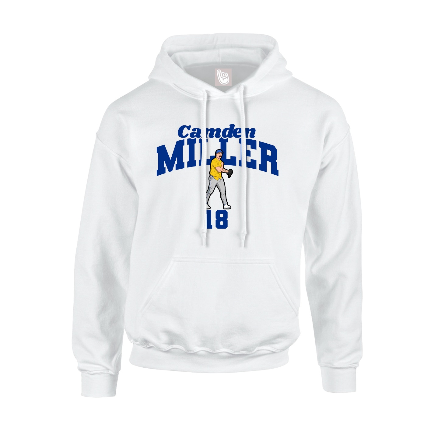 Youth Hoodie — Signature Arch in White