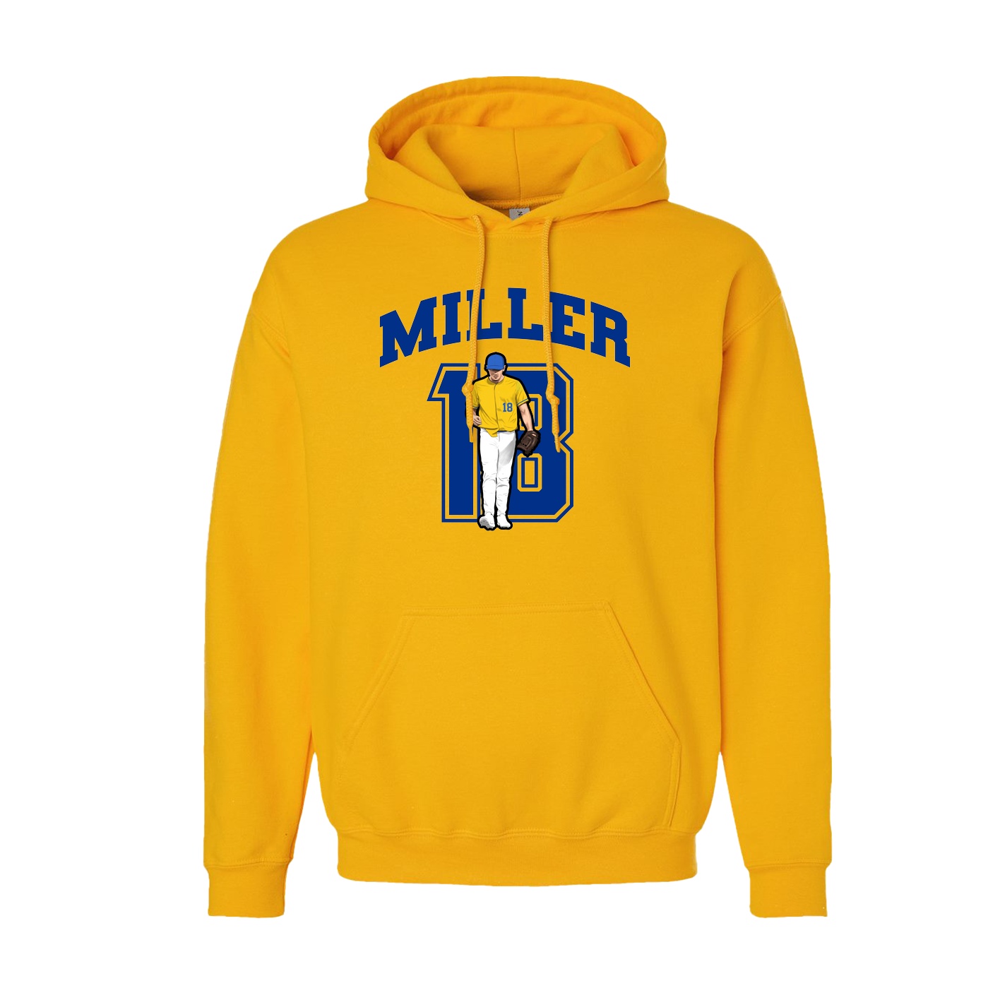 Hoodie — Number in Gold