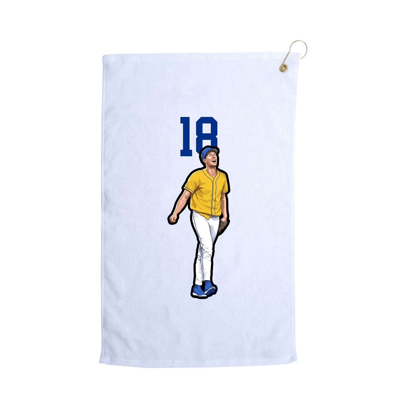 Golf Towel — Number Top in White