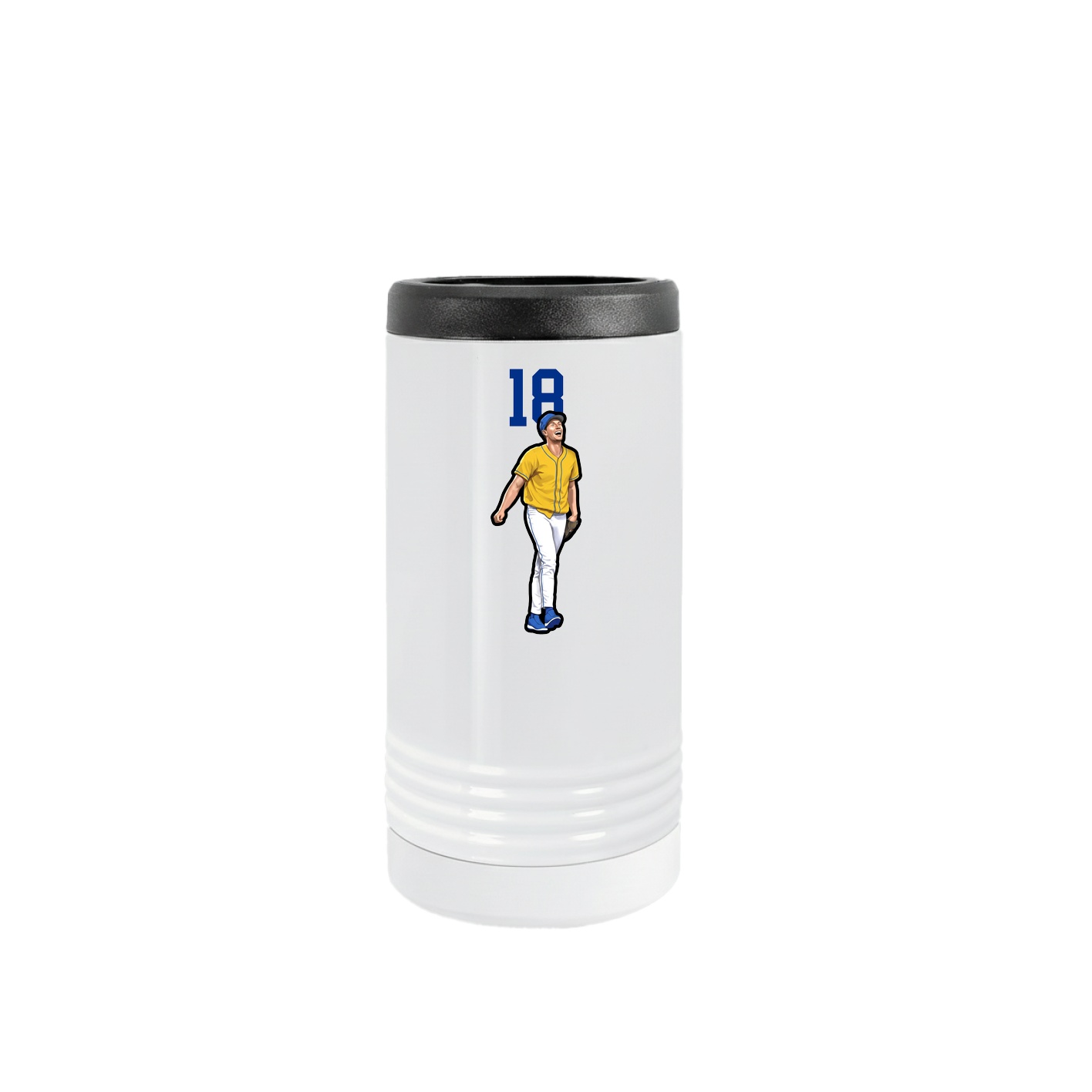 Slim Beverage Holder — Number Top in White