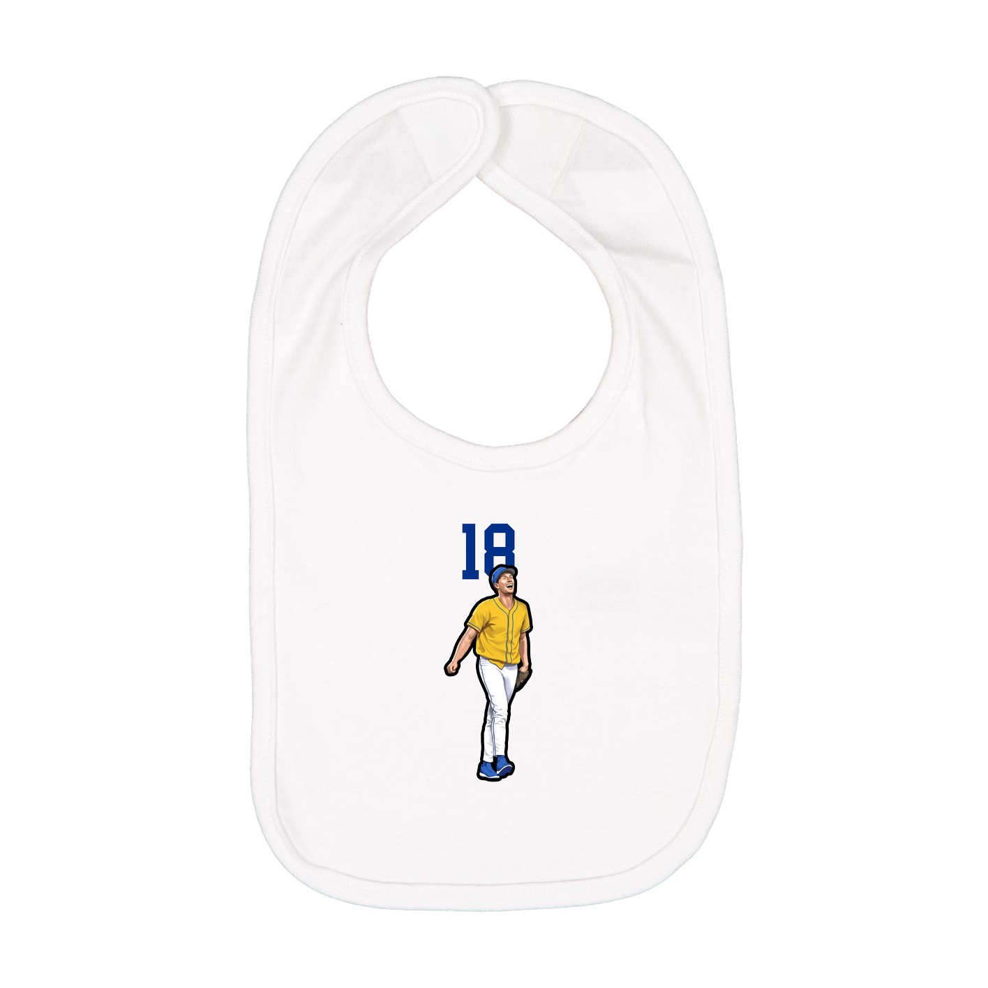 Infant Bib — Number Top in White
