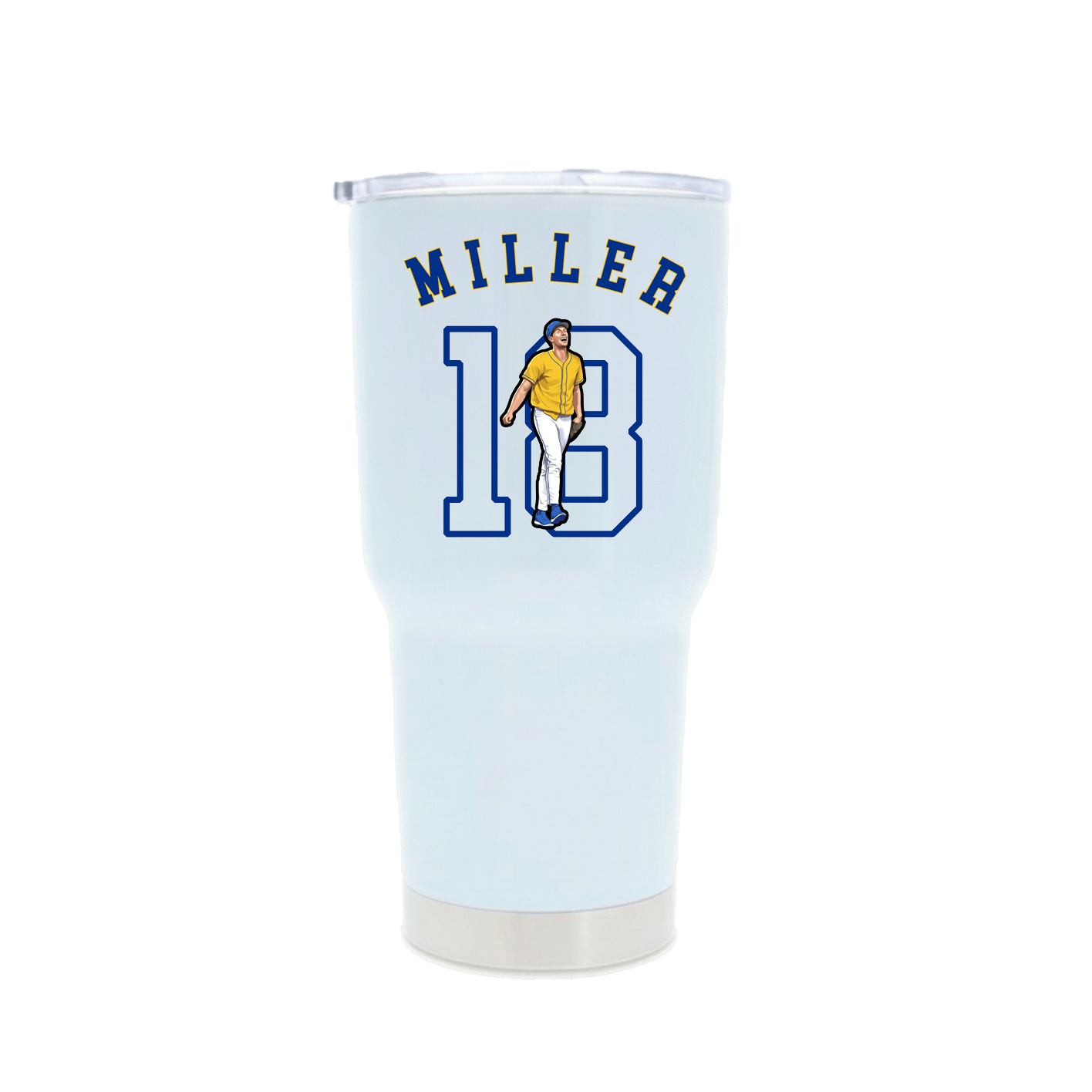 30oz Stainless Steel Tumbler — Shirsey Arch in White
